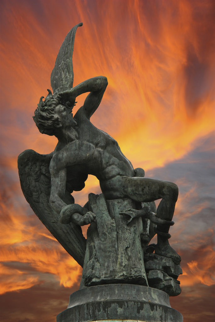 Statue of the Angel Fallen From Parque del Buen Retiro, Madrid