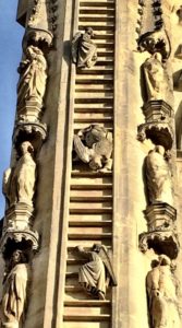 angel climbing down Jacob's Ladder, Bath Cathedral