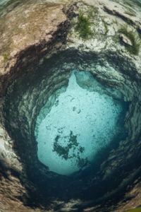 divers underwater caves diving Ginnie Springs Florida USA