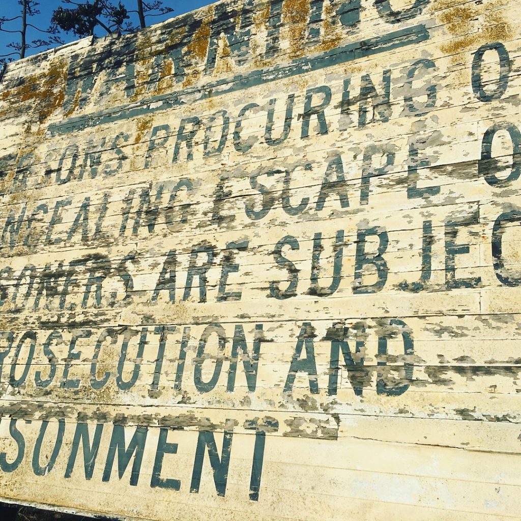 Alcatraz Island Warning Sign