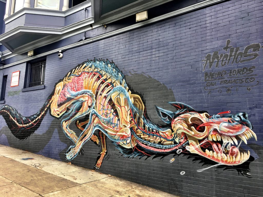 Street Art San Francisco Nychos dragon Haight Ashbury