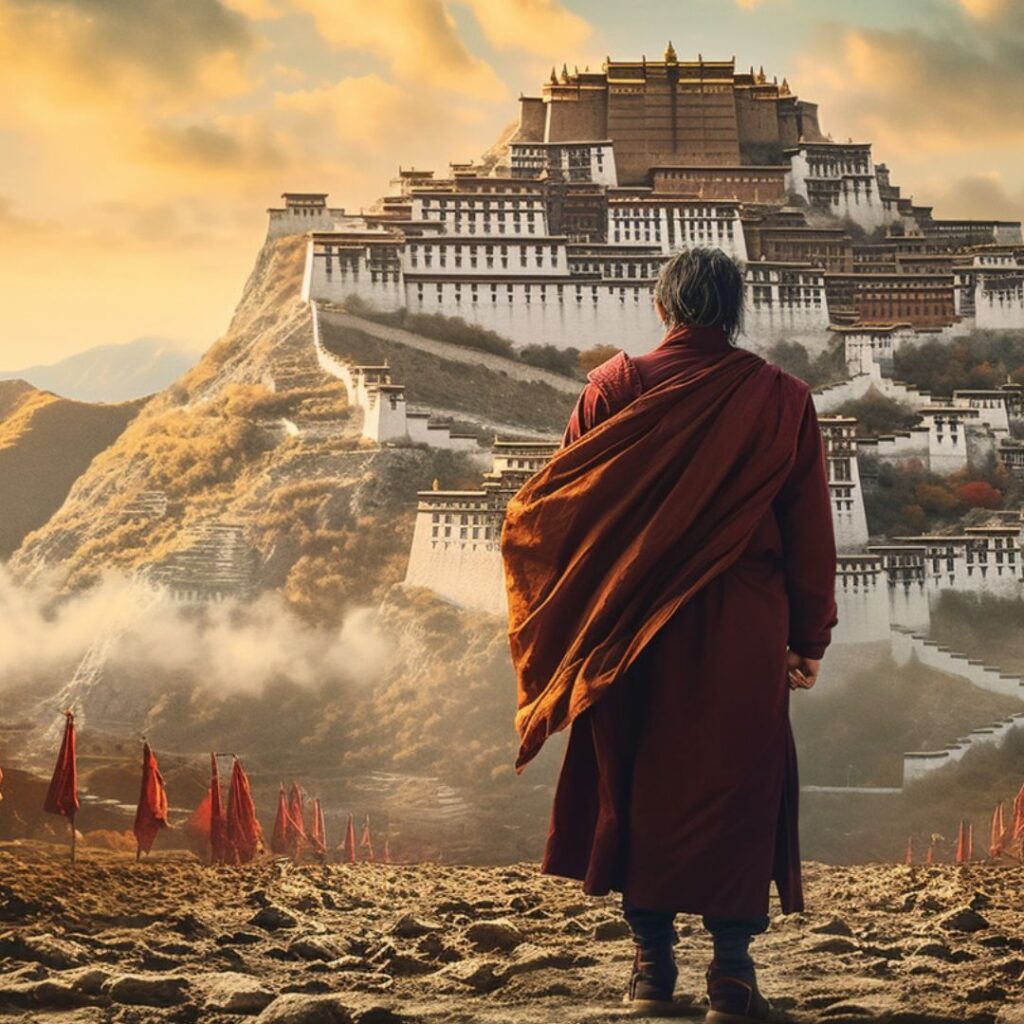 Potala Palace Tibet, image generated by Midjourney by JFPenn